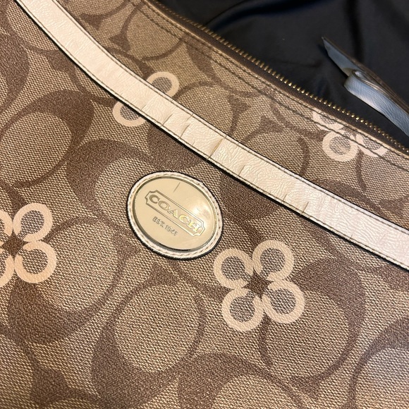 Coach Tan and Cream Crossbody Bag - Picture 9 of 10